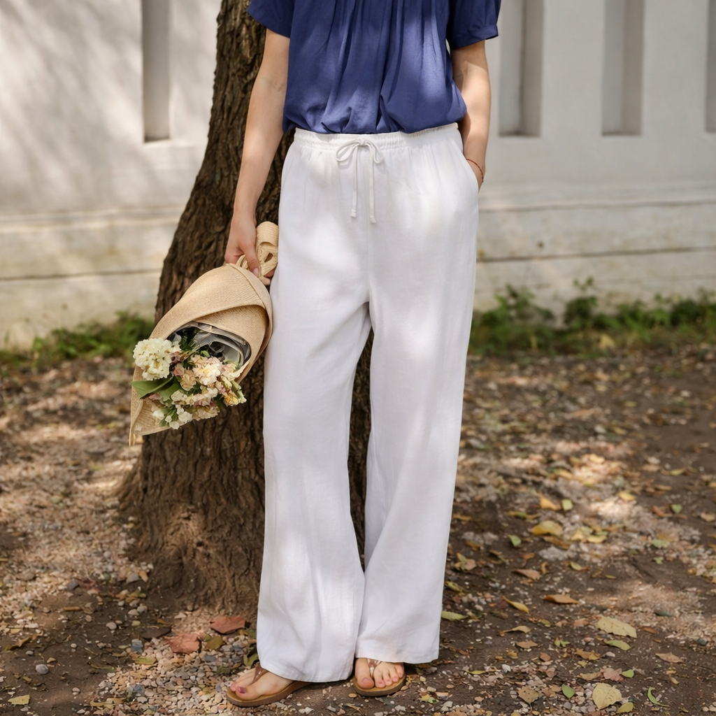 Magdalena — Pantalón de algodón con pernera ancha