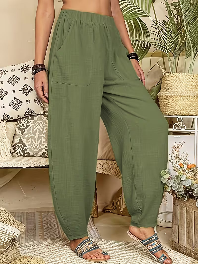 Sofía — Pantalón de algodón con pernera ancha