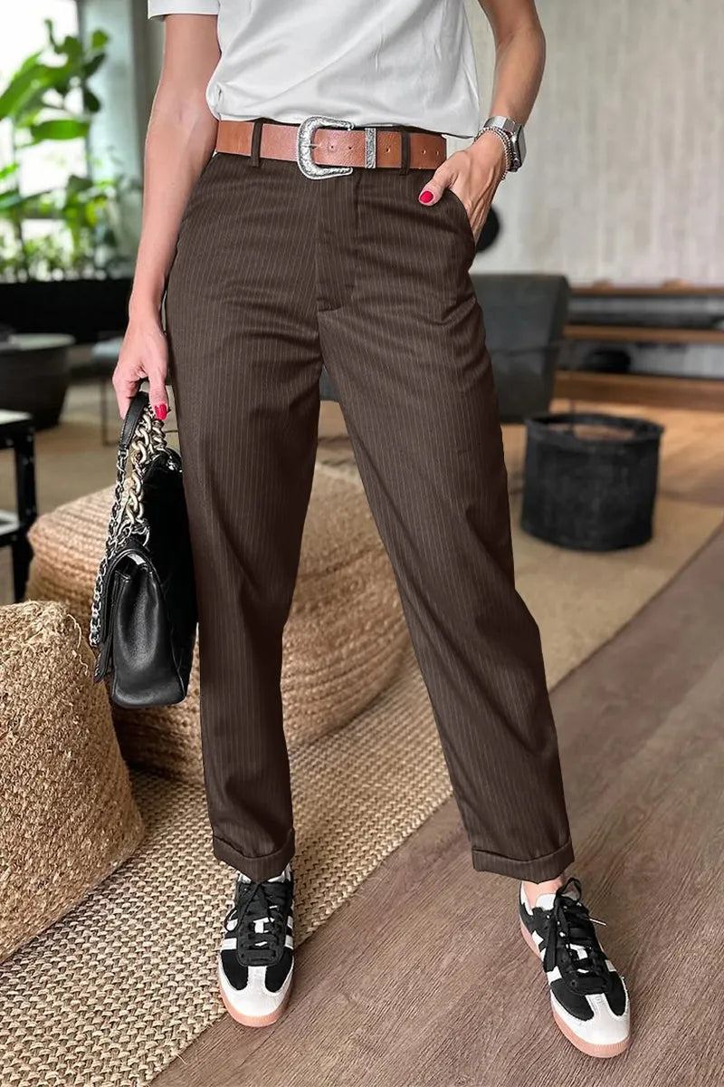 Catarina | Pantalón elegante de rayas que estiliza la silueta