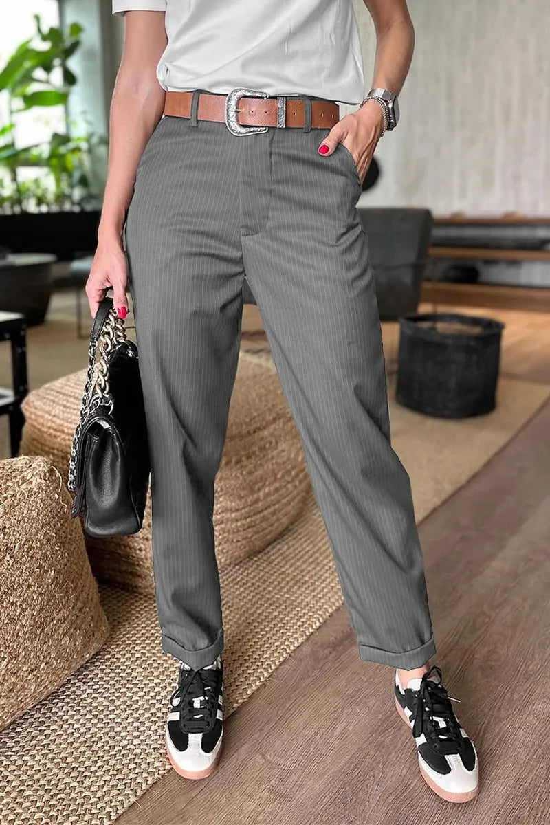 Catarina | Pantalón elegante de rayas que estiliza la silueta