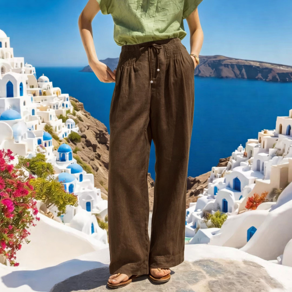 Nela — Pantalón de algodón con pernera ancha