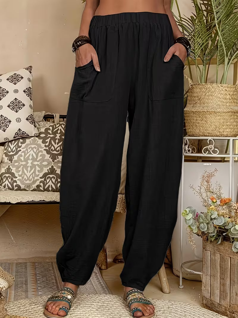 Sofía — Pantalón de algodón con pernera ancha