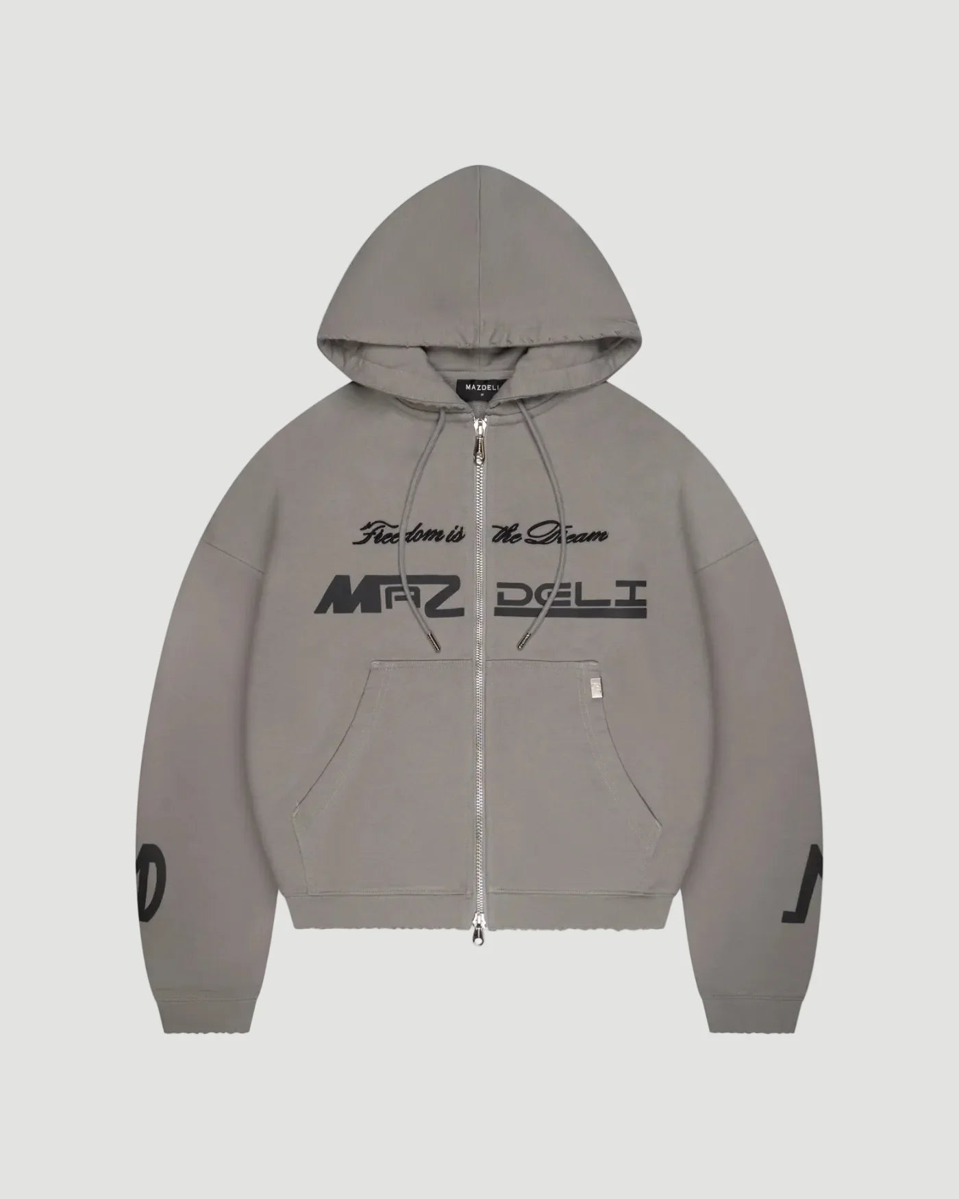 Iván | Sudadera Boxy con Cremallera – Gris