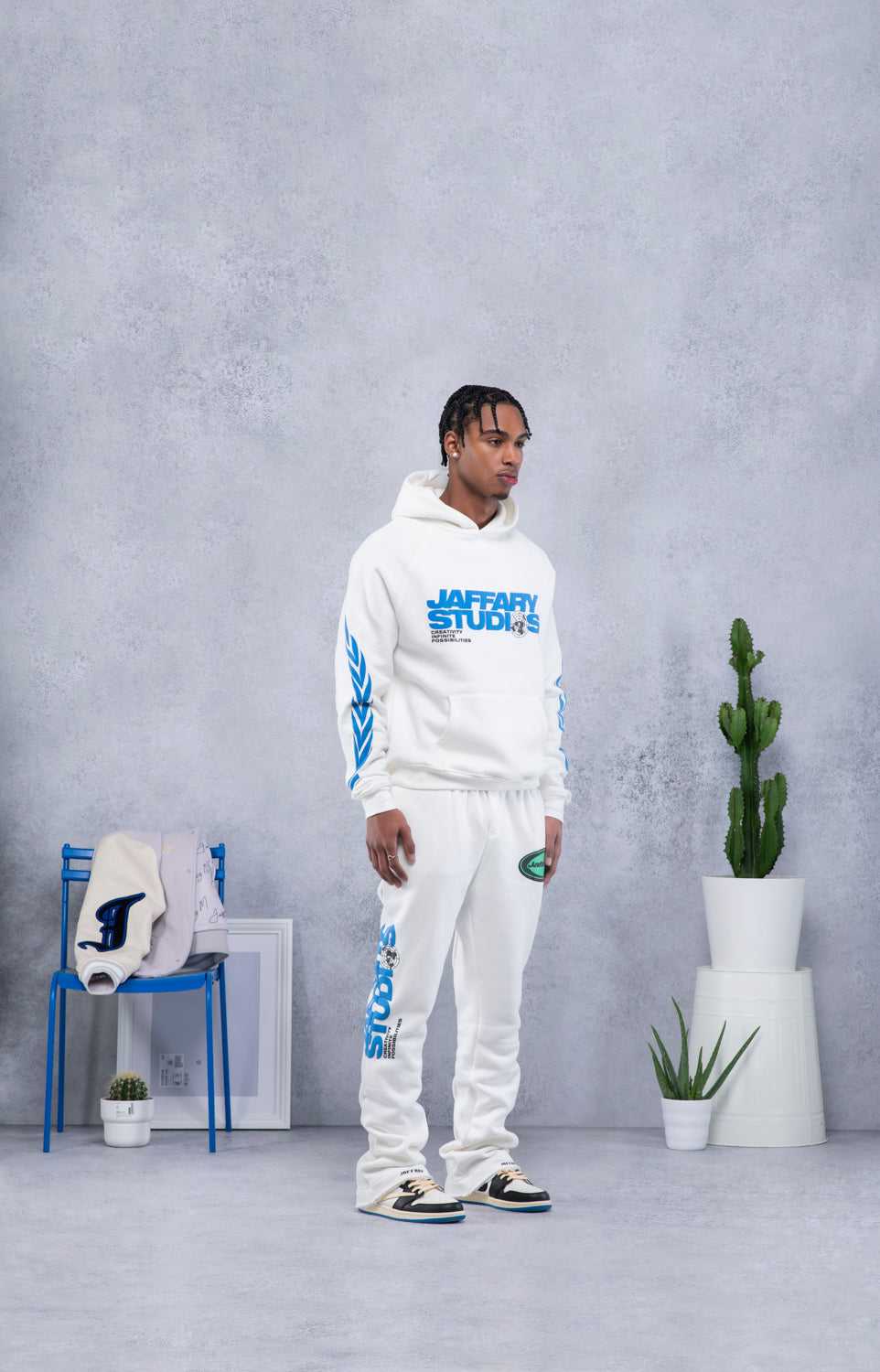 Álex | Sudadera con Capucha French Terry – Azul