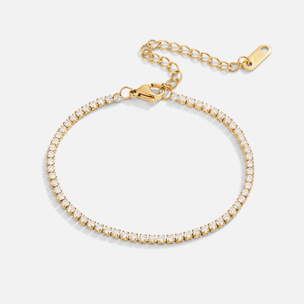 Elena | Pulsera de Acero con Baño de Oro