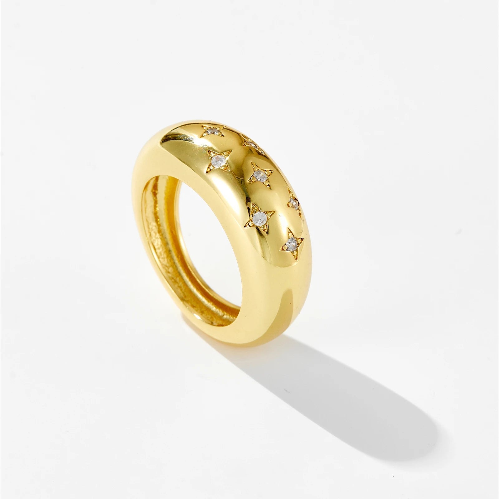 Sofía | Anillo Dorado con Cristal