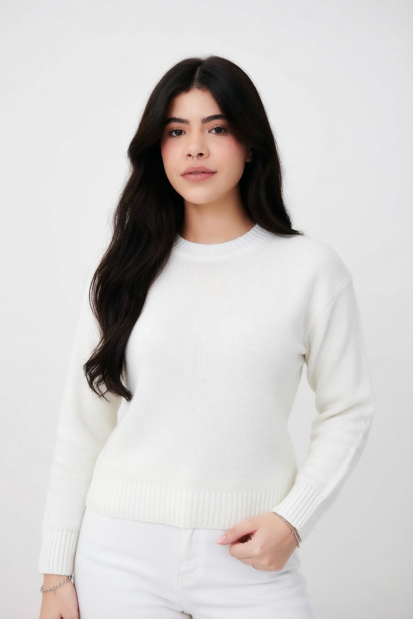 Natalia - Suéter Casual de Cuello Redondo con Tejido Suave Elegante