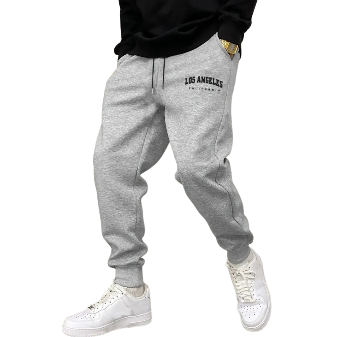 Pantalón deportivo slim fit para hombre con cintura elástica y cordón, bolsillos laterales, ideal para entrenamiento