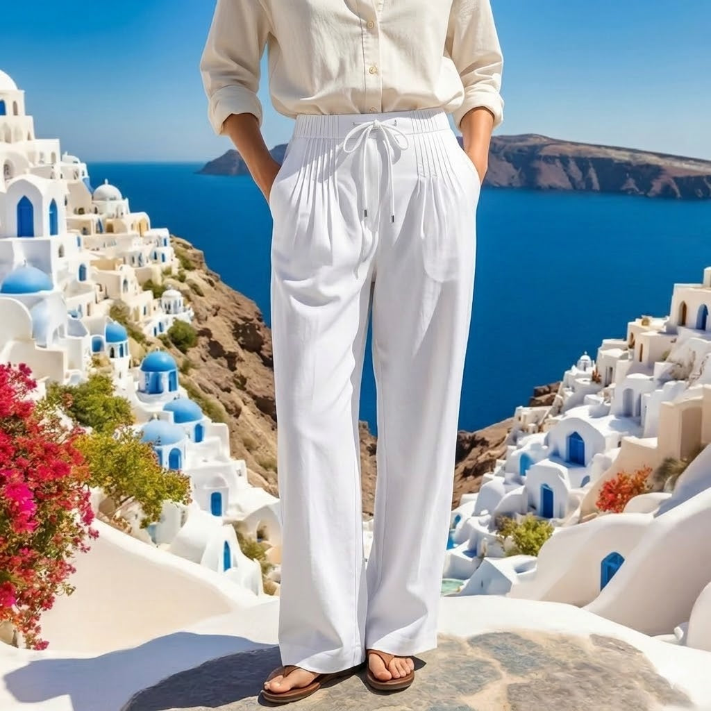 Nela — Pantalón de algodón con pernera ancha