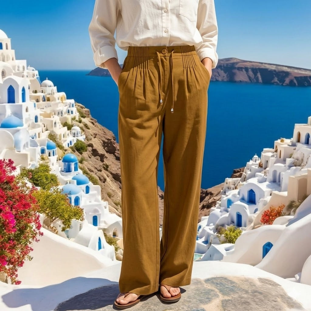 Nela — Pantalón de algodón con pernera ancha