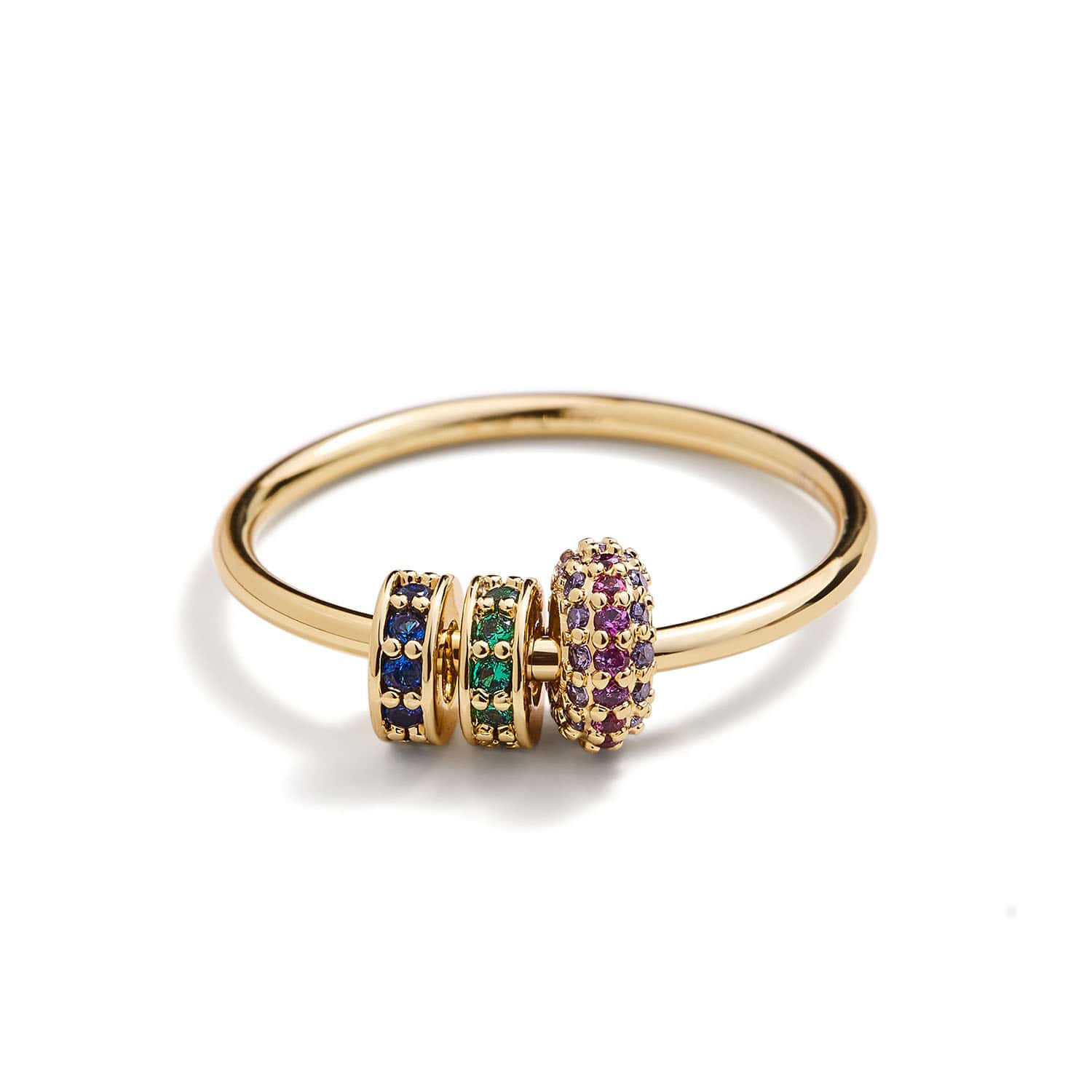 Isabella | Anillo Fidget Rondelle Trio