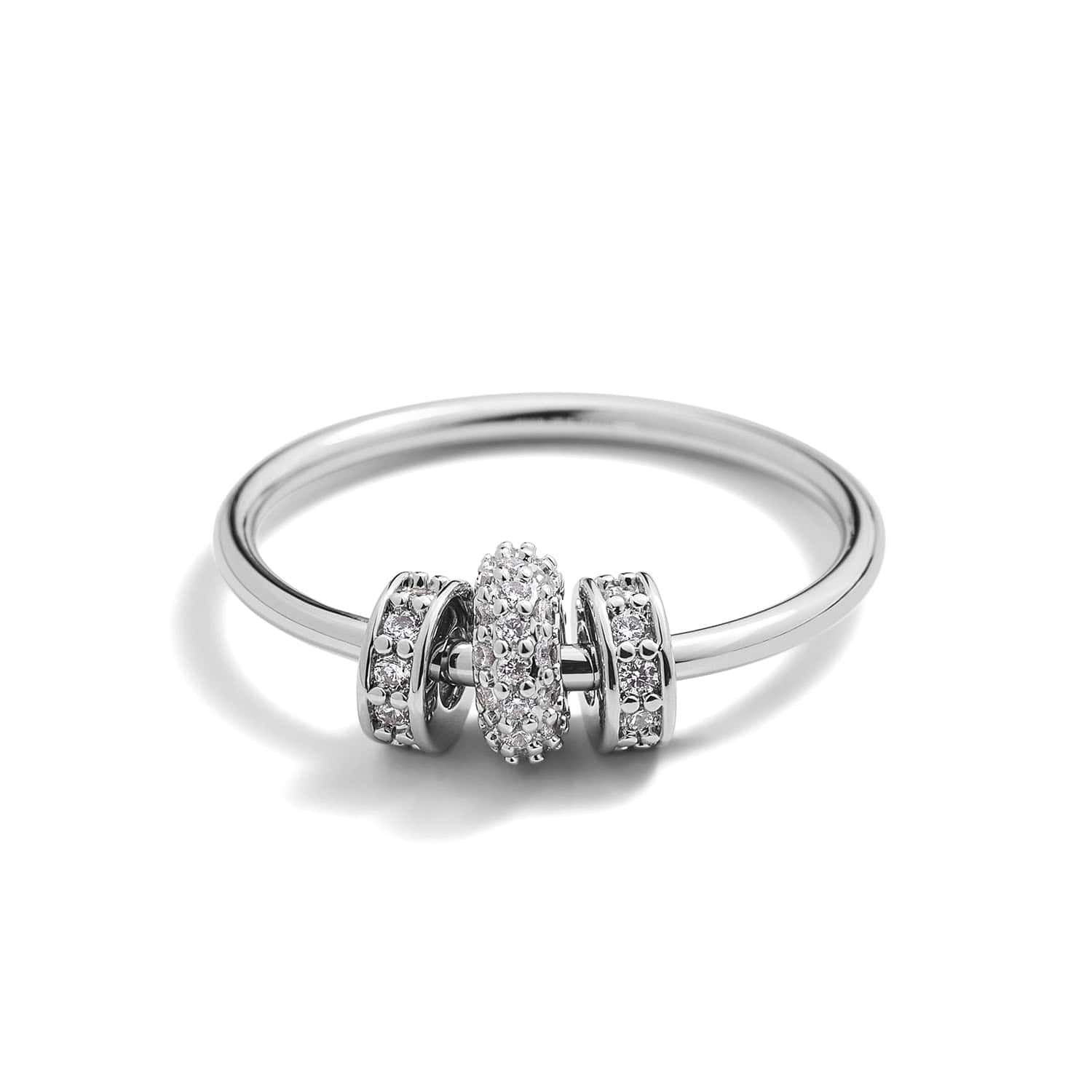 Isabella | Anillo Fidget Rondelle Trio